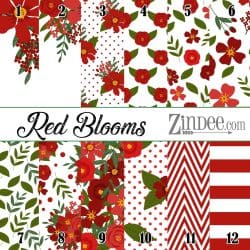 Red Blooms on White (vinyl)