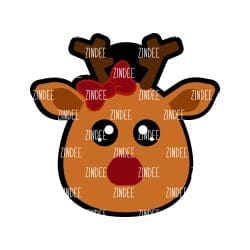 Reindeer – Acrylic Badge Reel Blank (2") No Hole | Optional Sticker or UV DTF