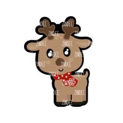 Reindeer Baby – Acrylic Badge Reel Blank (2") No Hole | Optional Sticker or UV DTF