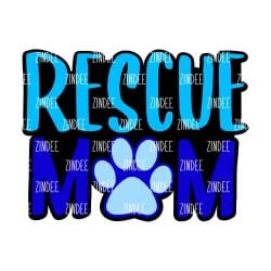 Rescue Mom – Acrylic Badge Reel Blank (2") No Hole | Optional Sticker or UV DTF