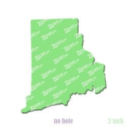 Alternative view of Rhode Island – Acrylic Badge Reel Blank (2") No Hole | Optional Sticker or UV DTF
