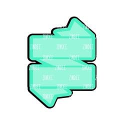 Ribbon Banner acrylic blank (2 inch) NO HOLE - Image 2