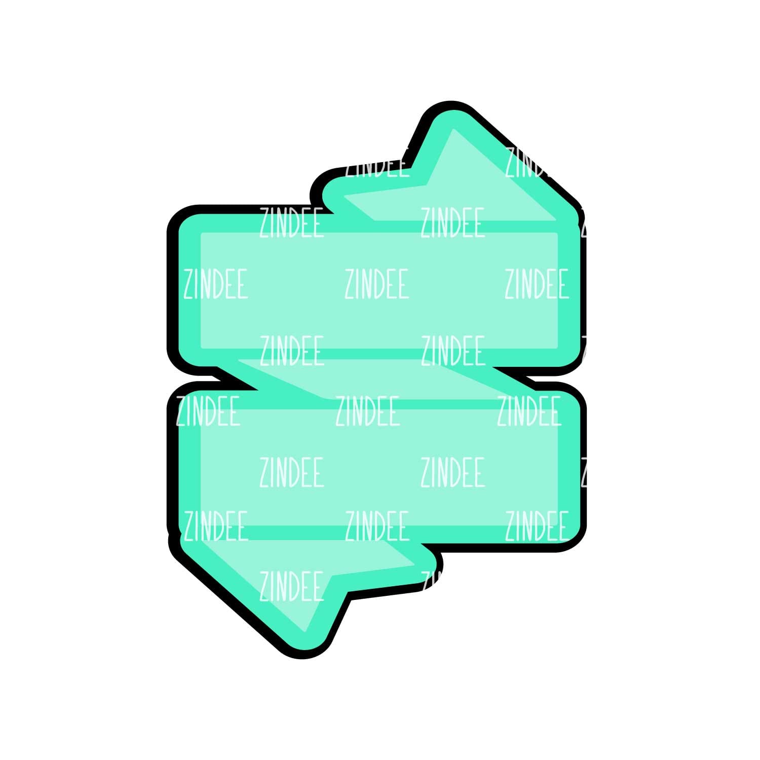 Alternative view of Ribbon Banner acrylic blank (3 inch)