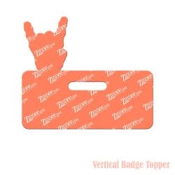 Rock On Badge Topper (Vertical) (lightweight acrylic)