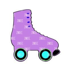 Alternative view of Roller Skate acrylic blank (2 inch) NO HOLE