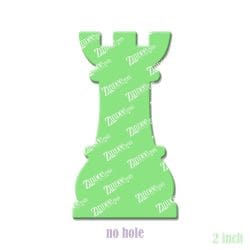 Rook (chess piece) acrylic blank (2 inch) NO HOLE (5 piece minimum)