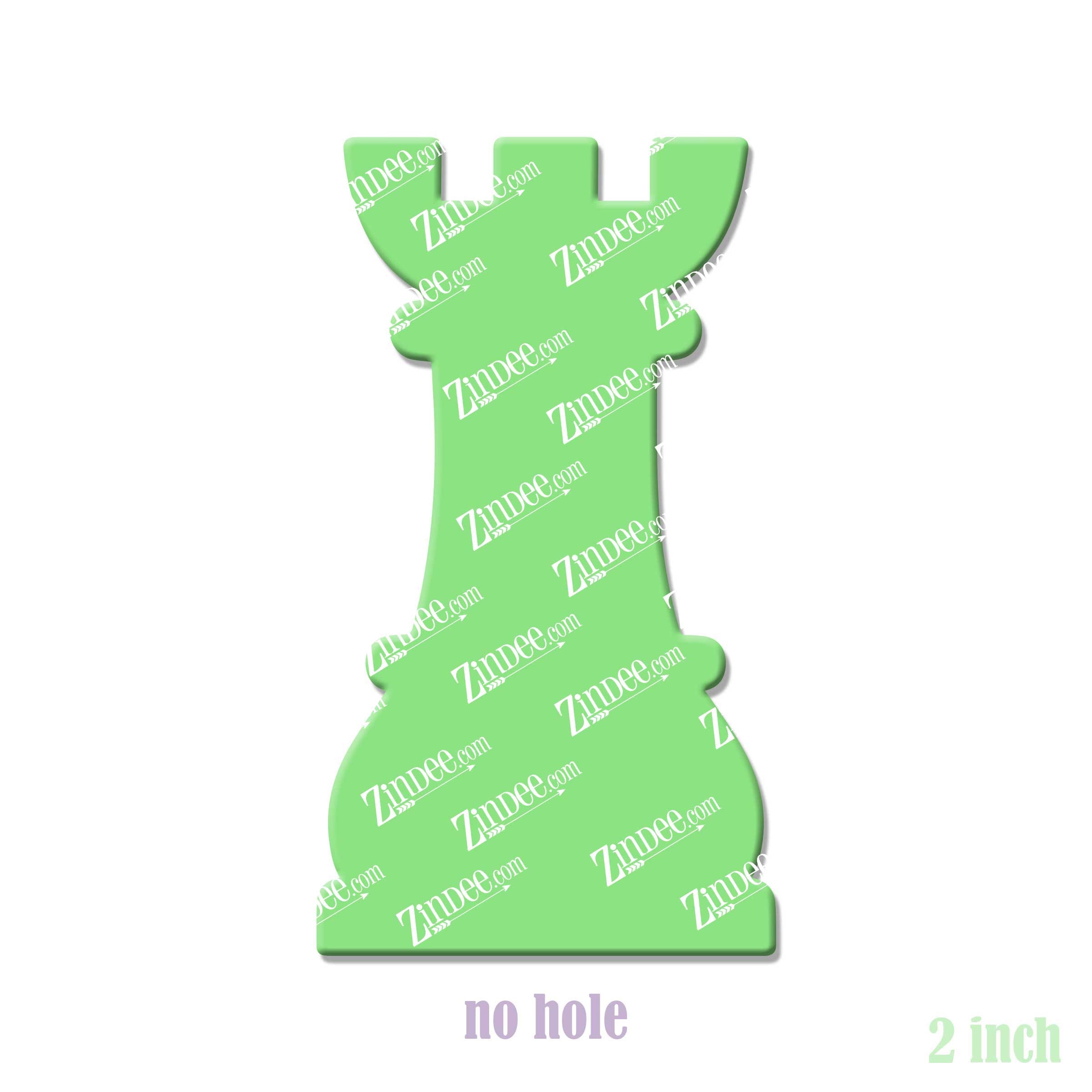 Rook (chess piece) acrylic blank (2 inch) NO HOLE (5 piece minimum)