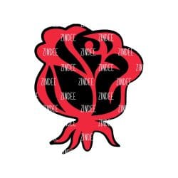 Rose – Acrylic Keychain Blank (3") | Optional Sticker or UV DTF