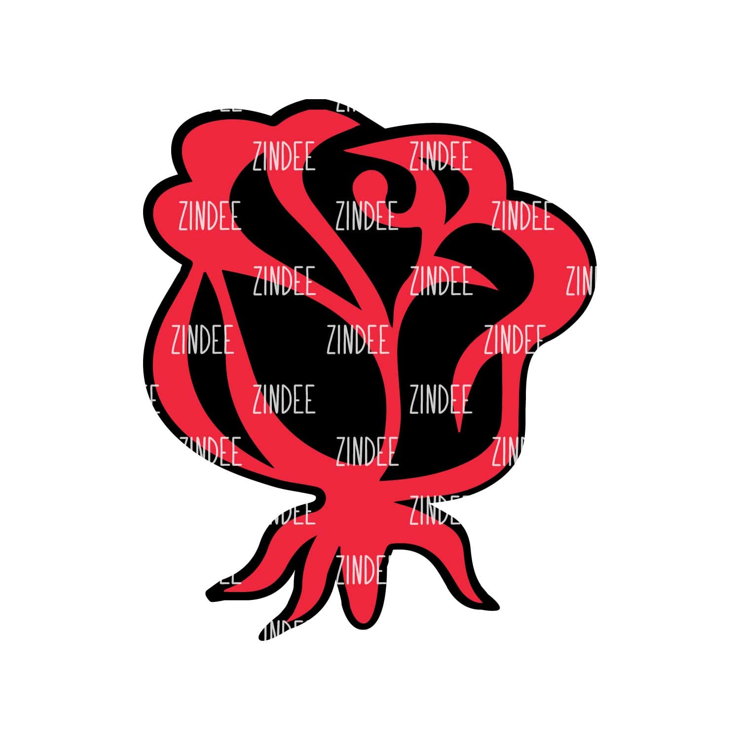 Rose Acrylic Blank- Sticker- UV DTF (3 inch)