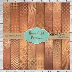 Rose Gold Patterns (vinyl)