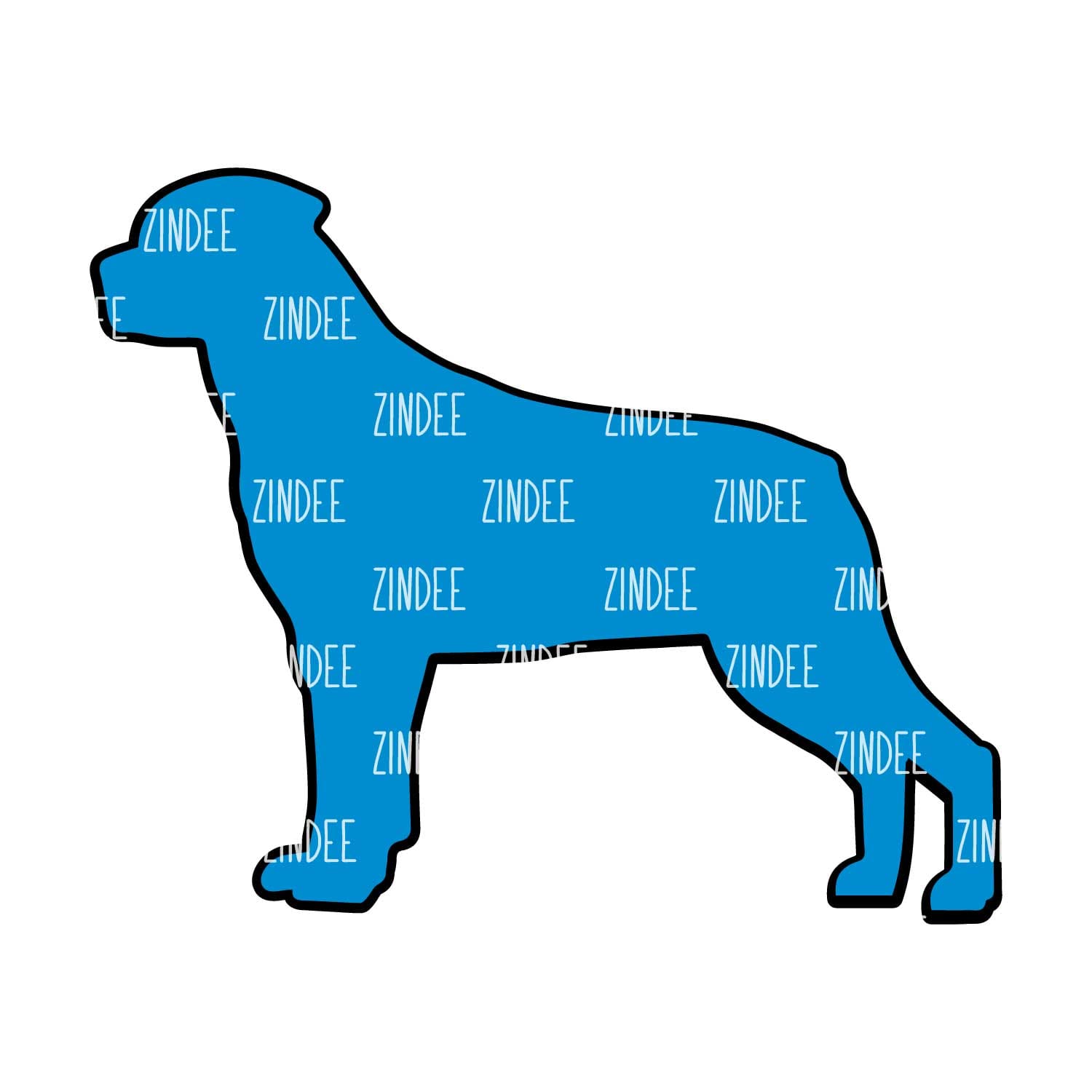 Alternative view of Rottie Dog acrylic blank (3 inch)