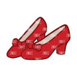 Ruby Slippers – Acrylic Badge Reel Blank (2") No Hole | Optional Sticker or UV DTF