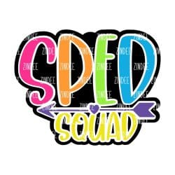 SPED Squad – Acrylic Badge Reel Blank (2") No Hole | Optional Sticker or UV DTF