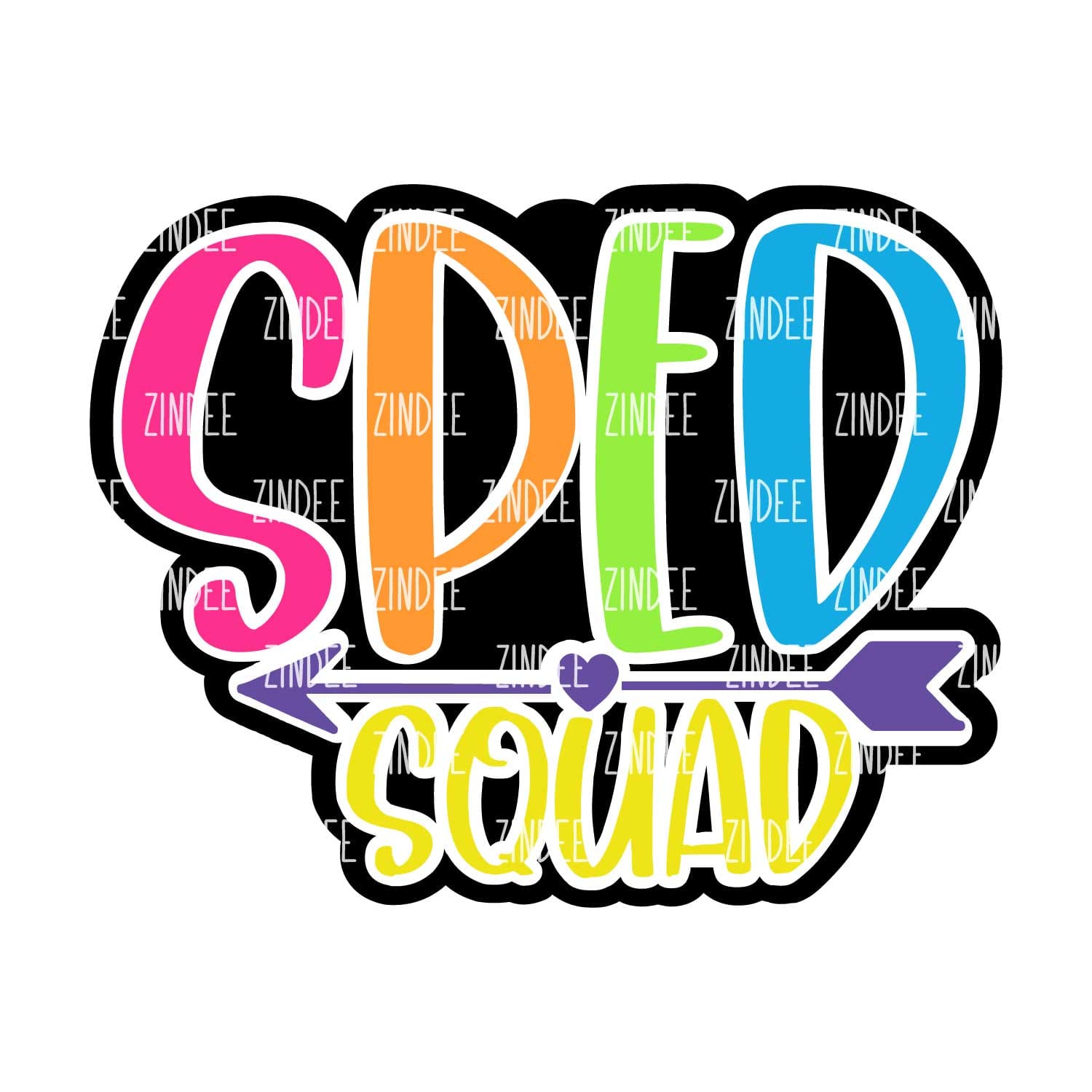 SPED Squad Acrylic Blank- Sticker- UV DTF (2 inch) NO HOLE