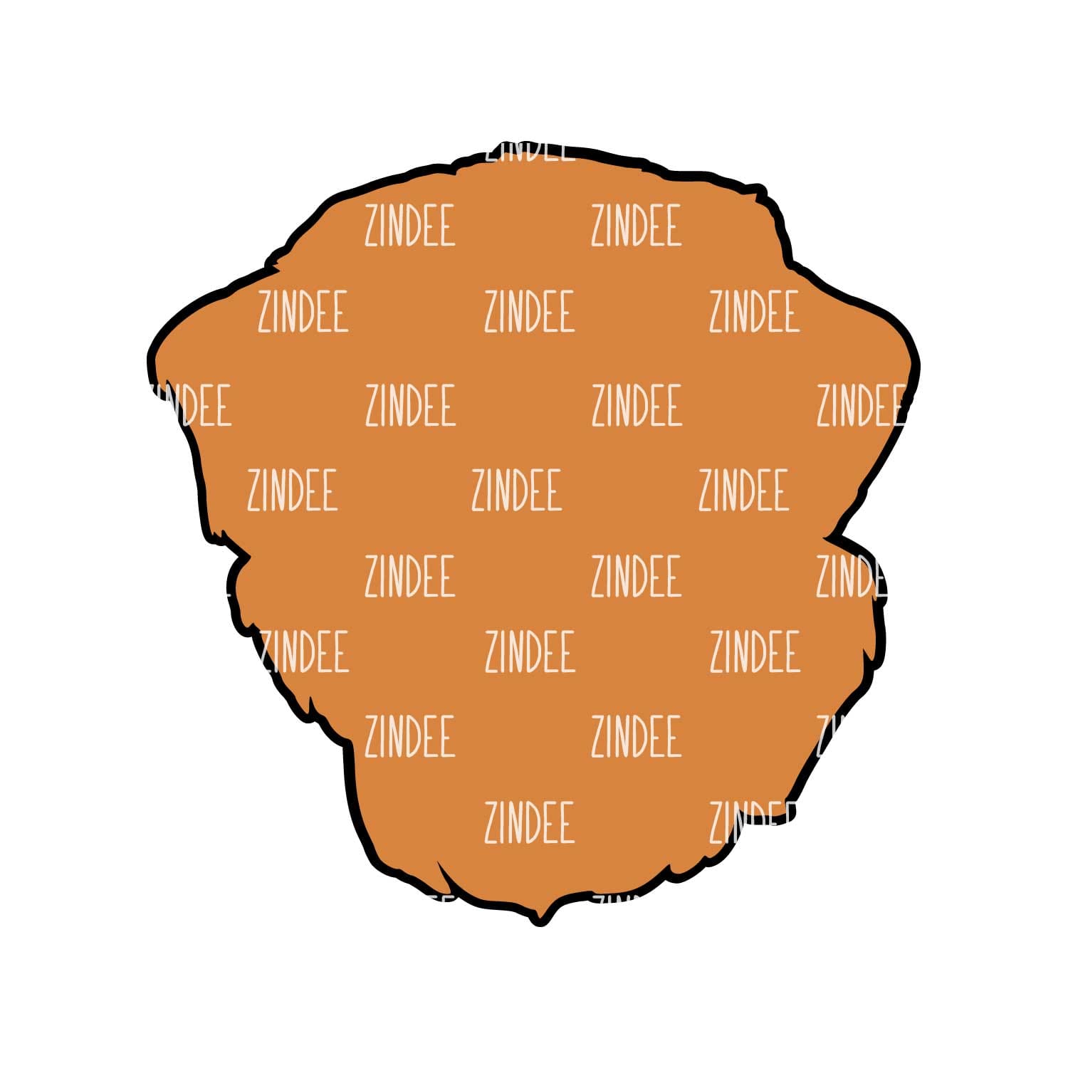 Alternative view of Saint Bernard Head acrylic blank (2 inch) NO HOLE (5 piece minimum)