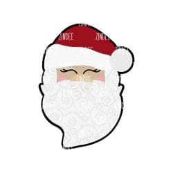 Santa Claus (Light Skin) – Acrylic Badge Reel Blank (2") No Hole | Optional Sticker or UV DTF