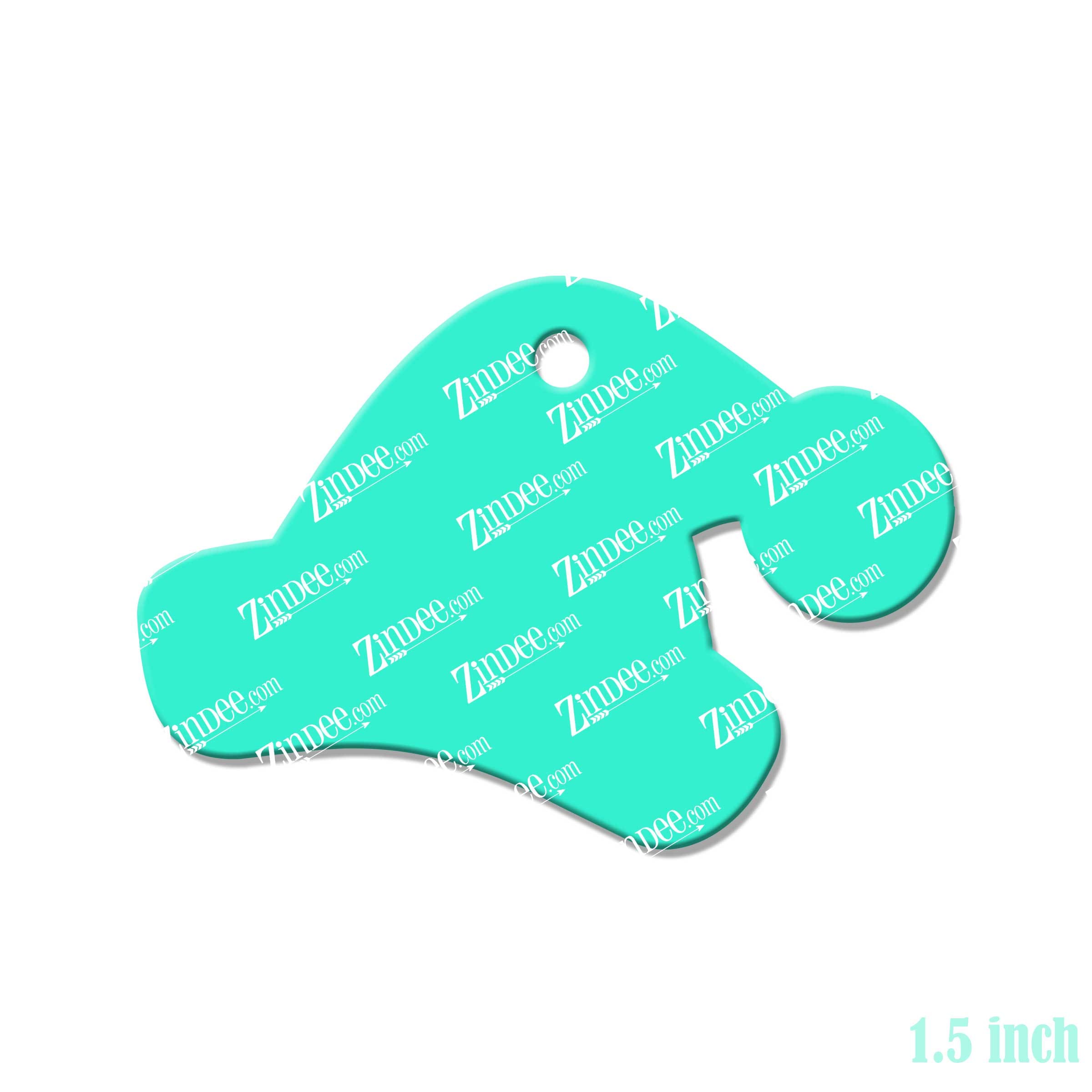 Santa Hat Acrylic Blank- Sticker- UV DTF (1.5 inch) - Image 2