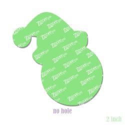 Santa Hat Monogram – Acrylic Badge Reel Blank (2") No Hole | Optional Sticker or UV DTF - Image 2