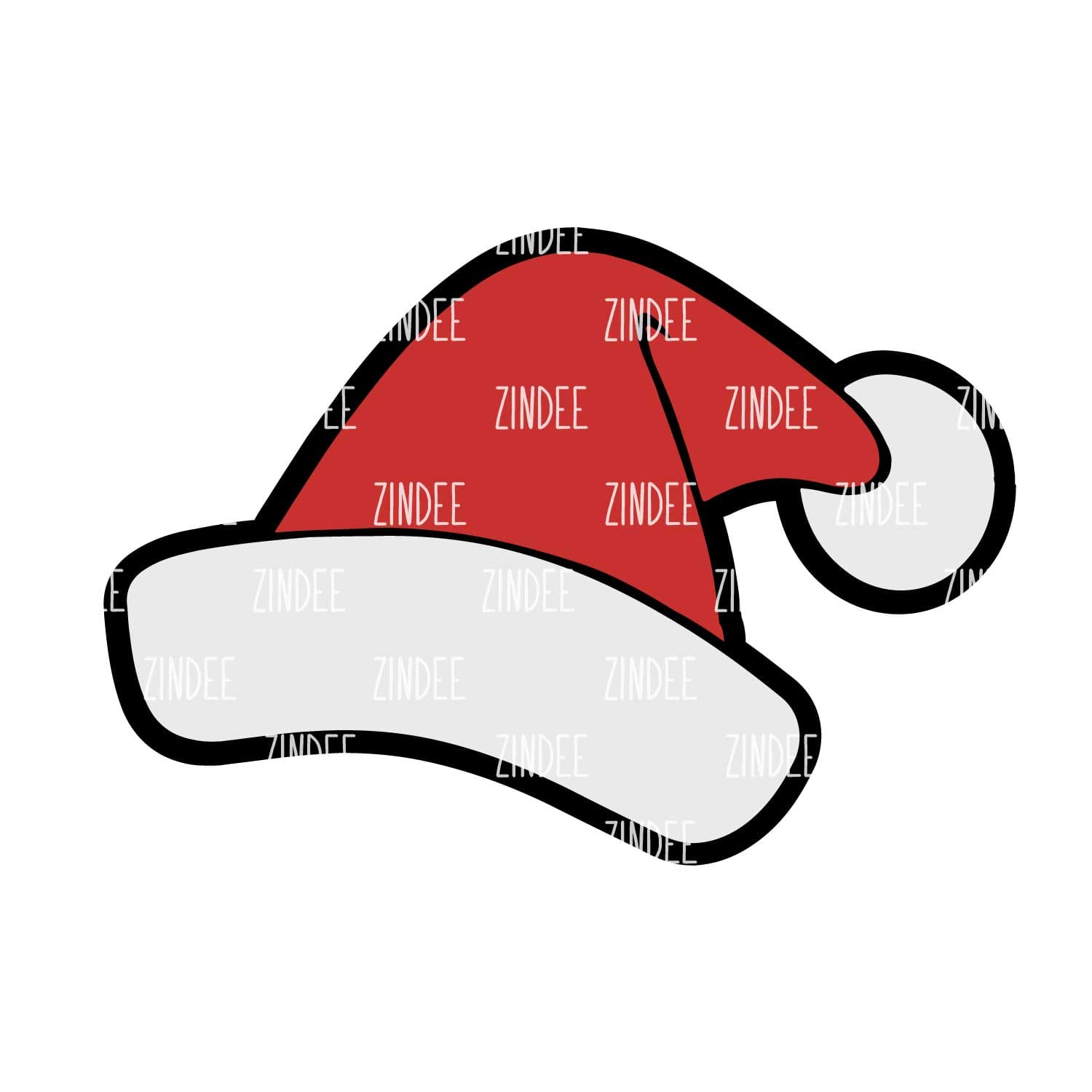 Santa Hat Acrylic Blank- Sticker- UV DTF (1.5 inch)