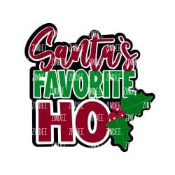 Santa's Favorite Ho – Acrylic Badge Reel Blank (2") No Hole | Optional Sticker or UV DTF