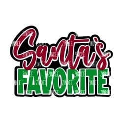 Santa's Favorite Acrylic Blank- Sticker- UV DTF (1.5 inch)