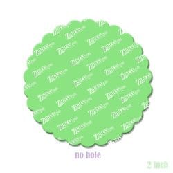 Scallop Circle – Acrylic Badge Reel Blank (2") No Hole | Optional Sticker or UV DTF