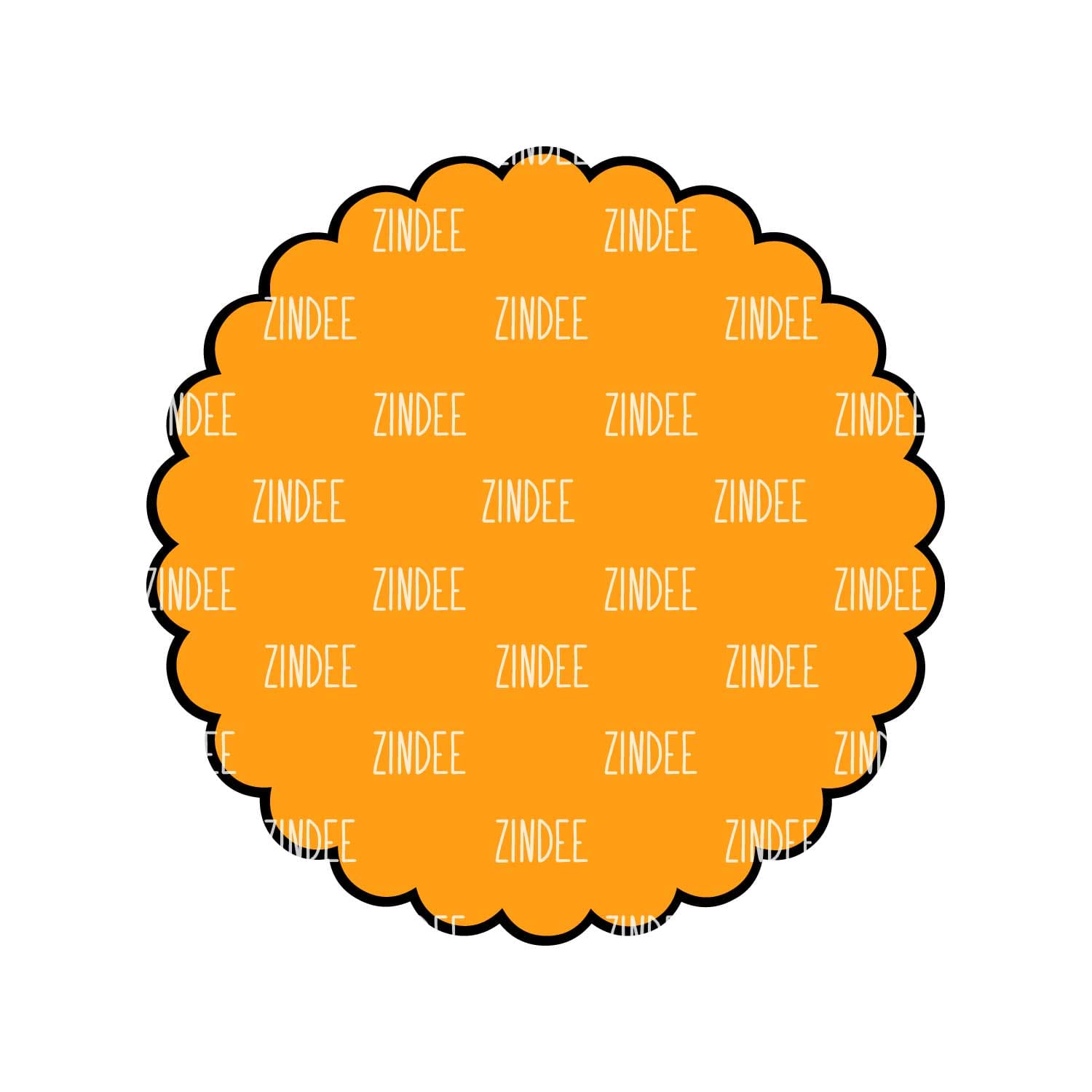 Alternative view of Scallop Circle Acrylic Blank- Sticker- UV DTF (3 inch)