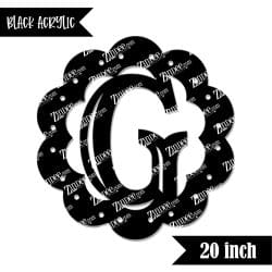 Scallop "G" (Black 20")
