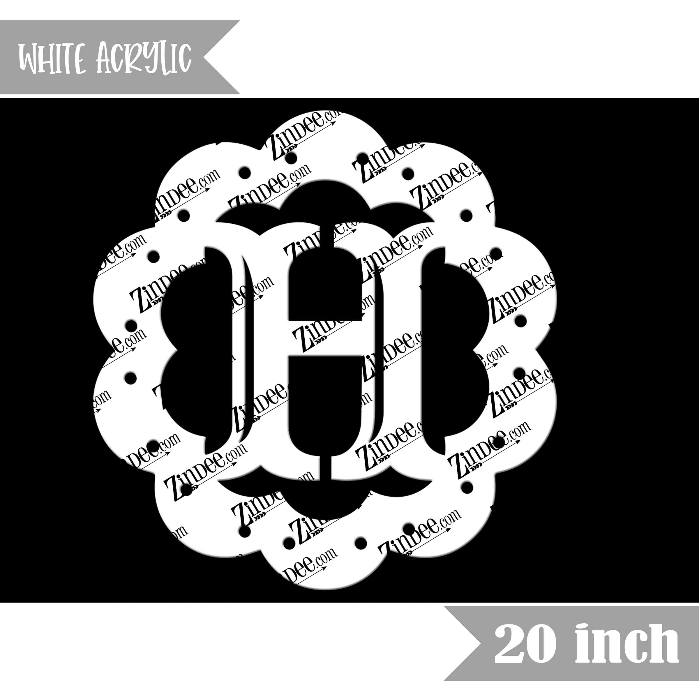 Scallop "H" (White 20")