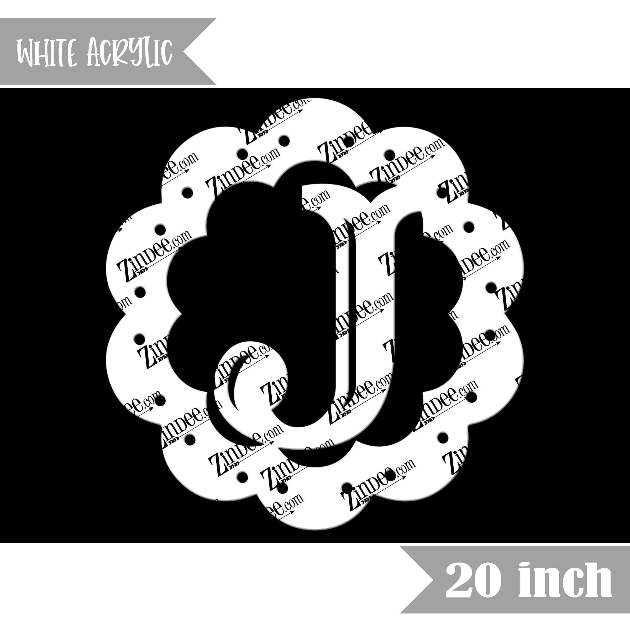Scallop "J" (White 20")