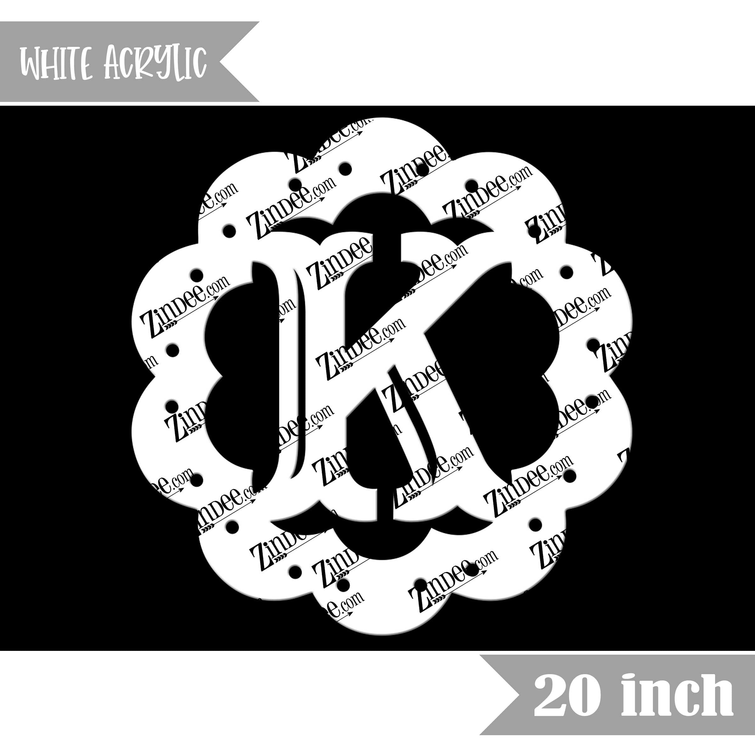 Scallop "K" (White 20")