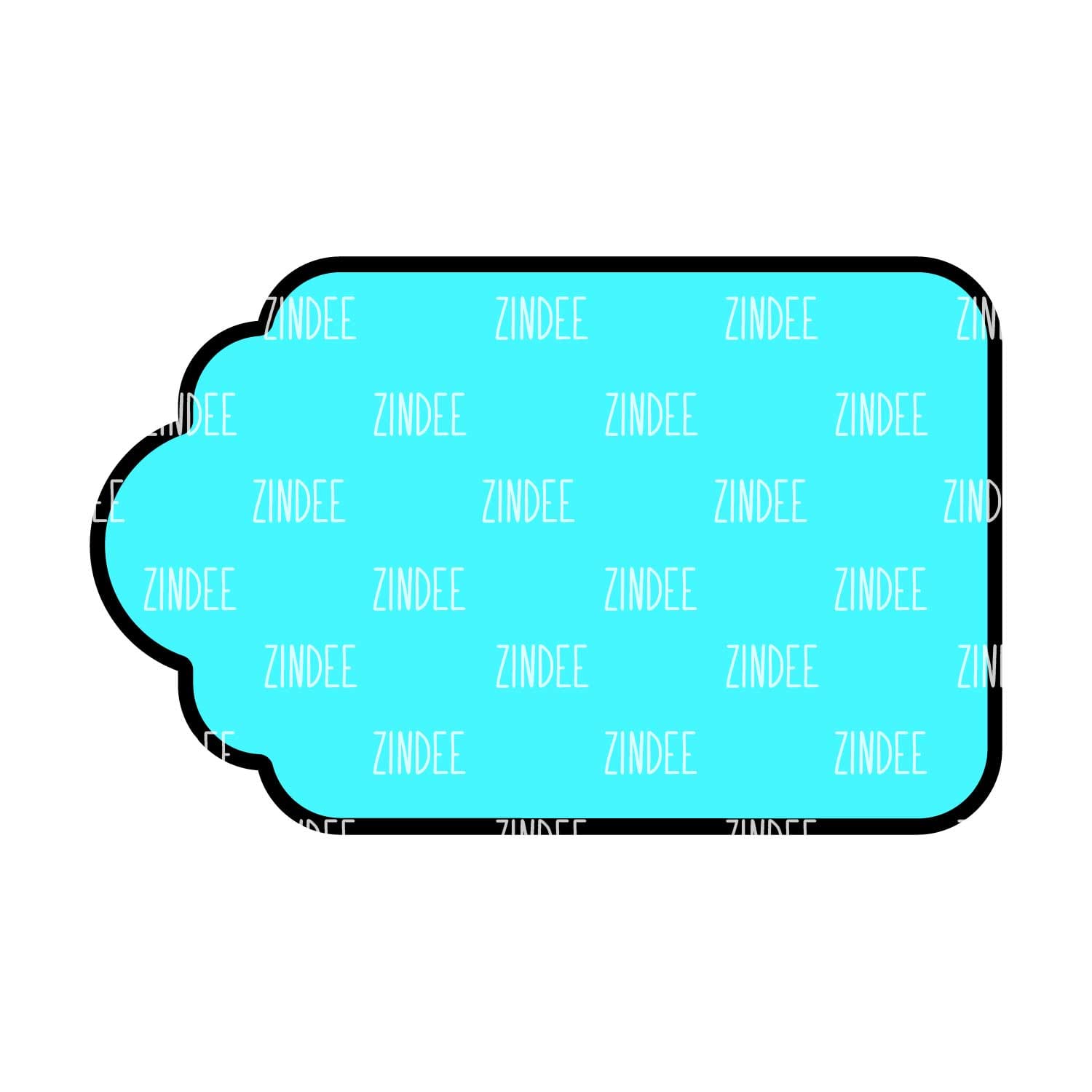 Scallop Tag Acrylic Blank- Sticker- UV DTF (3 inch)