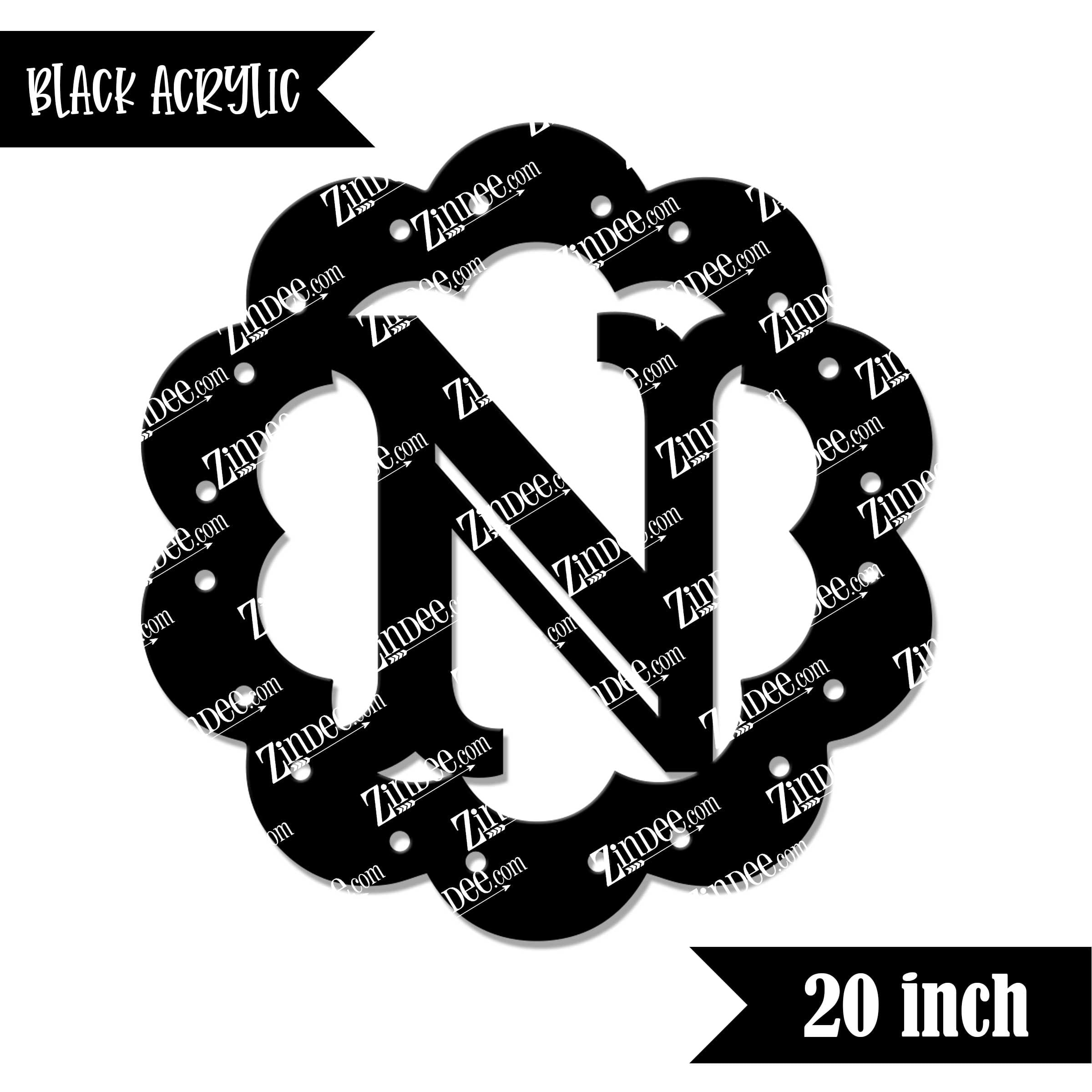 Scallop "N" (Black 20")