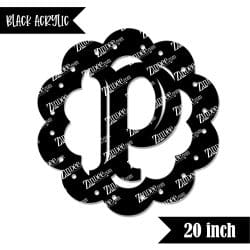 Scallop "P" (Black 20")