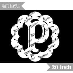Scallop "P" (White 20")