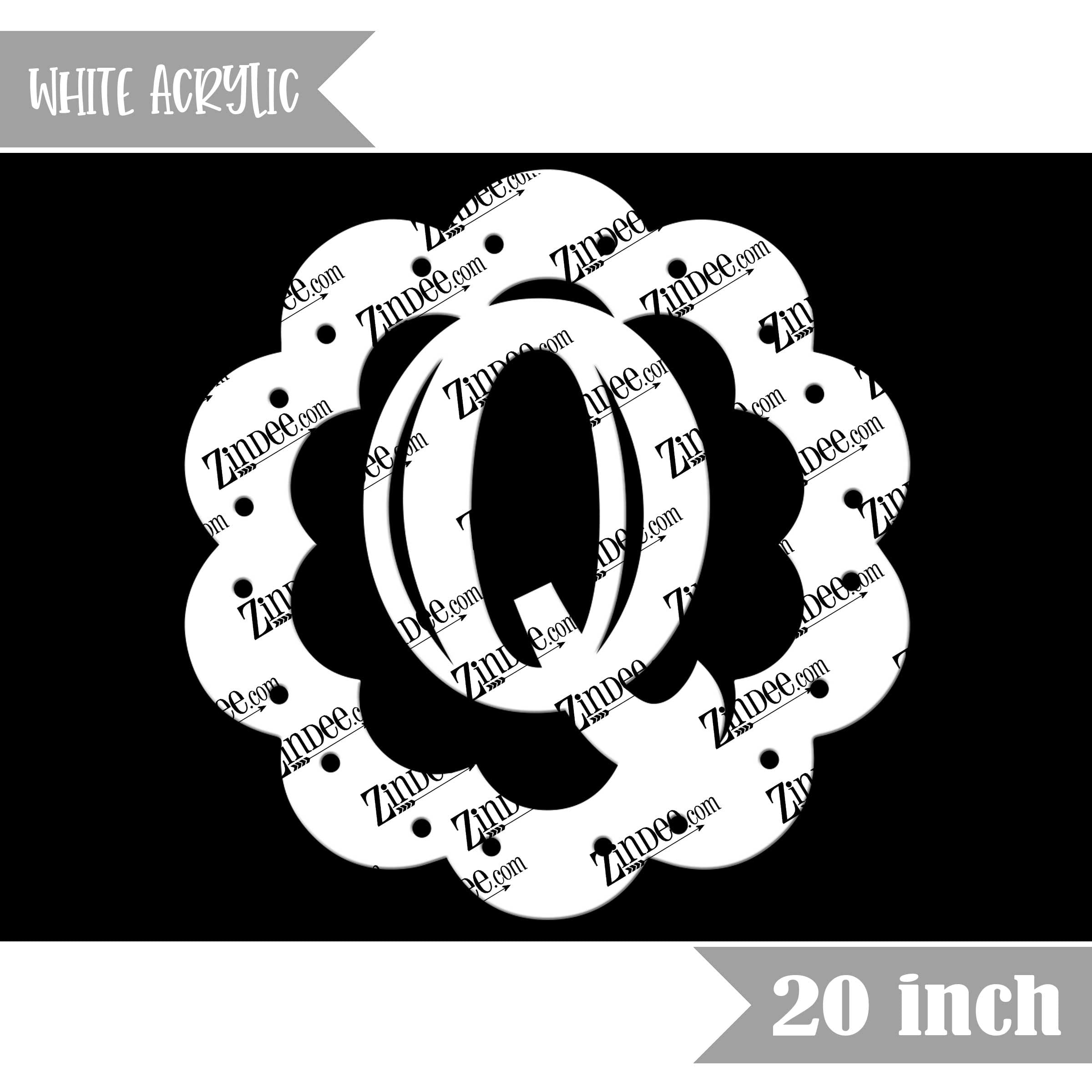 Scallop "Q" (White 20")