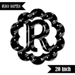 Scallop "R" (Black 20")