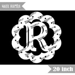 Scallop "R" (White 20")