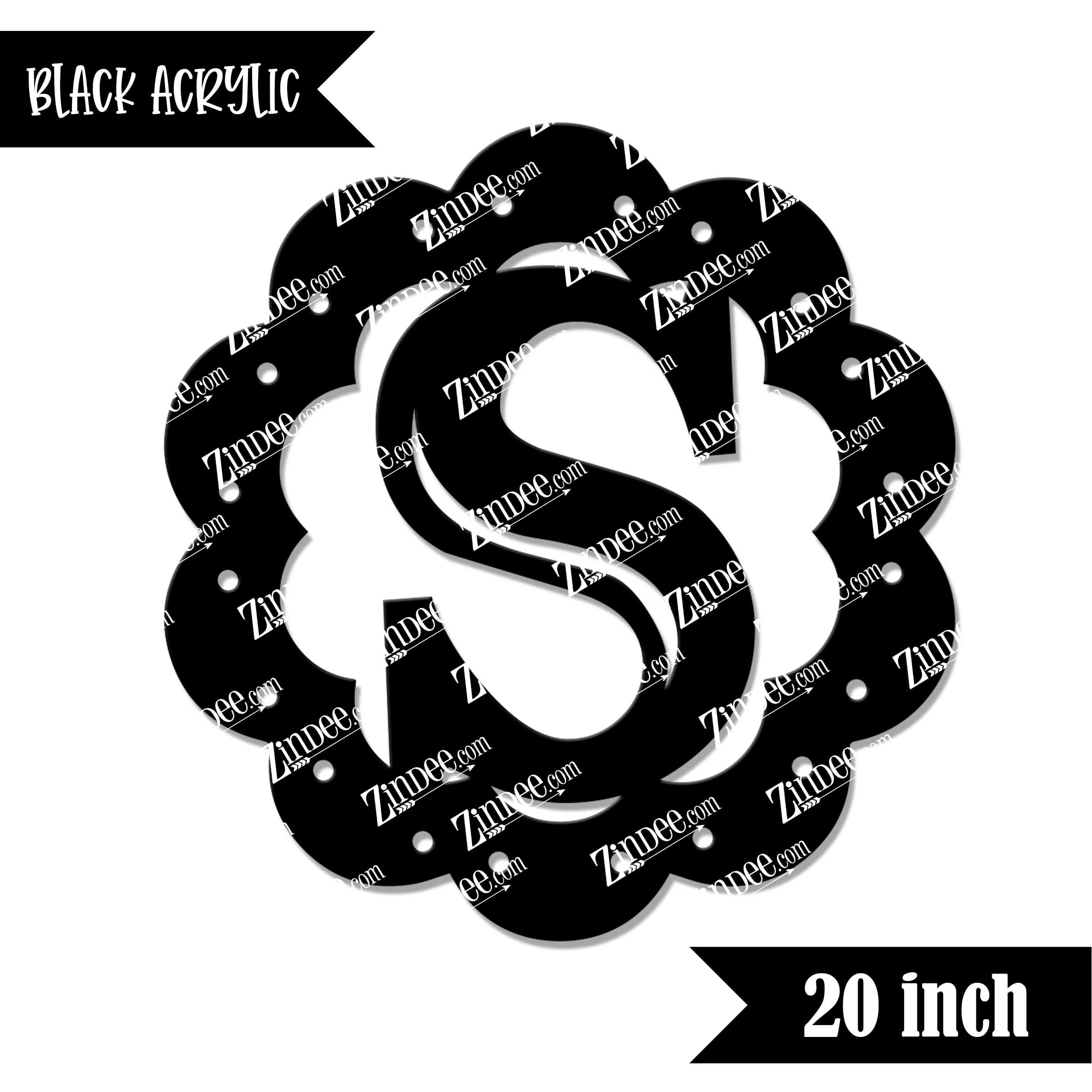 Scallop "S" (Black 20")