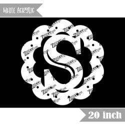 Scallop "S" (White 20")