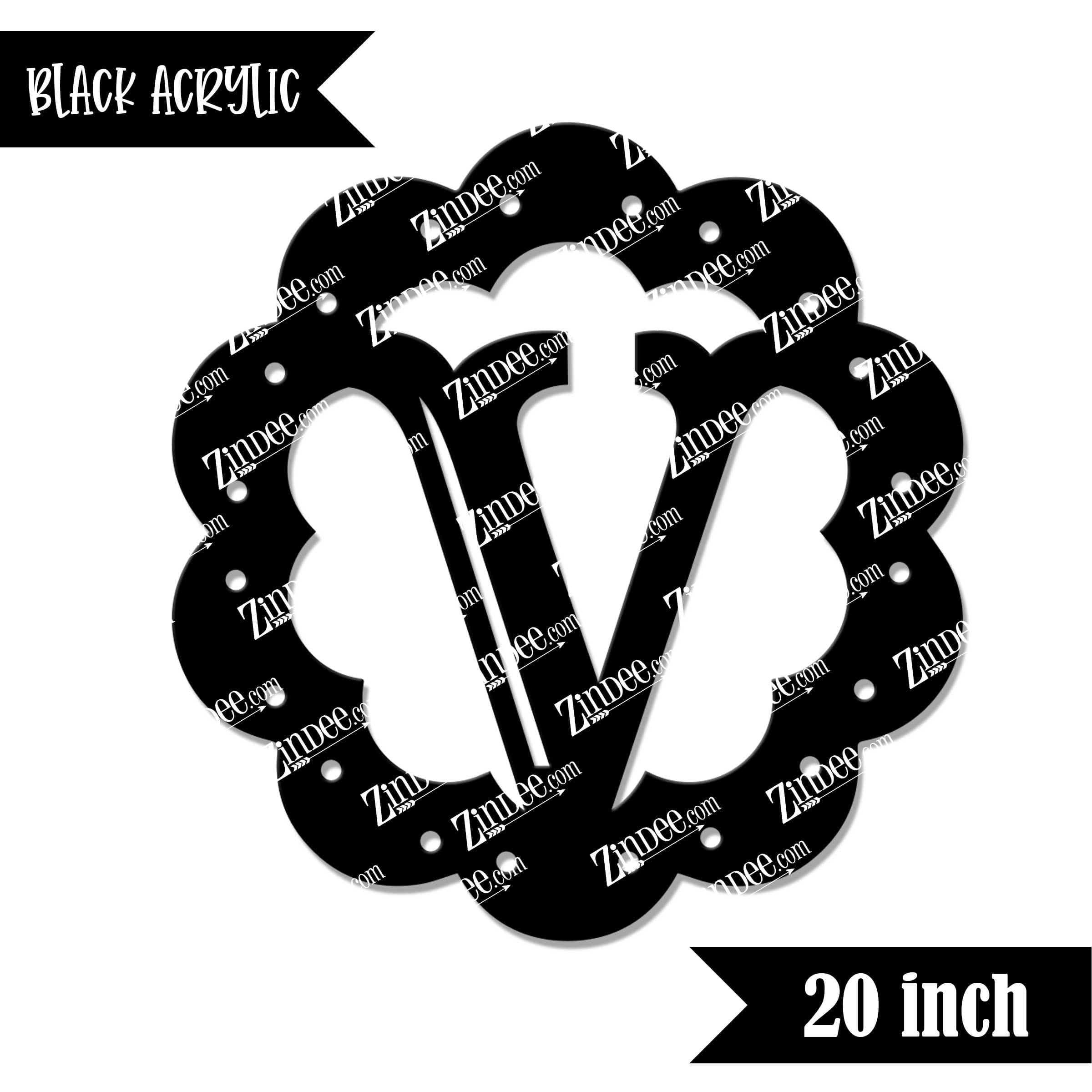 Scallop "V" (Black 20")