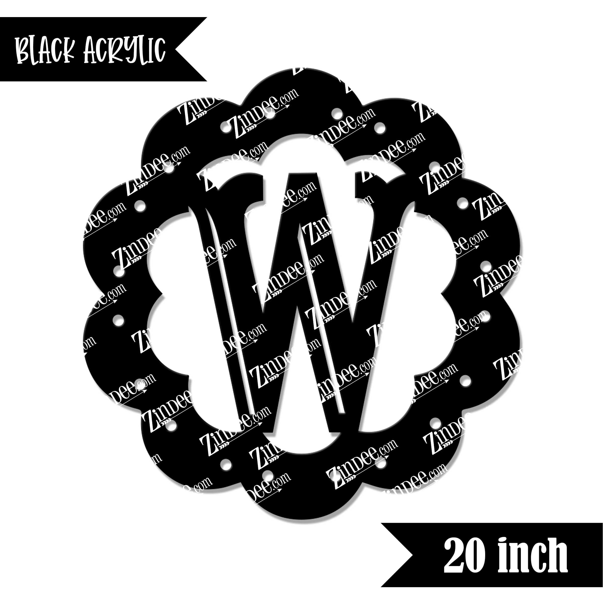 Scallop "W" (Black 20")