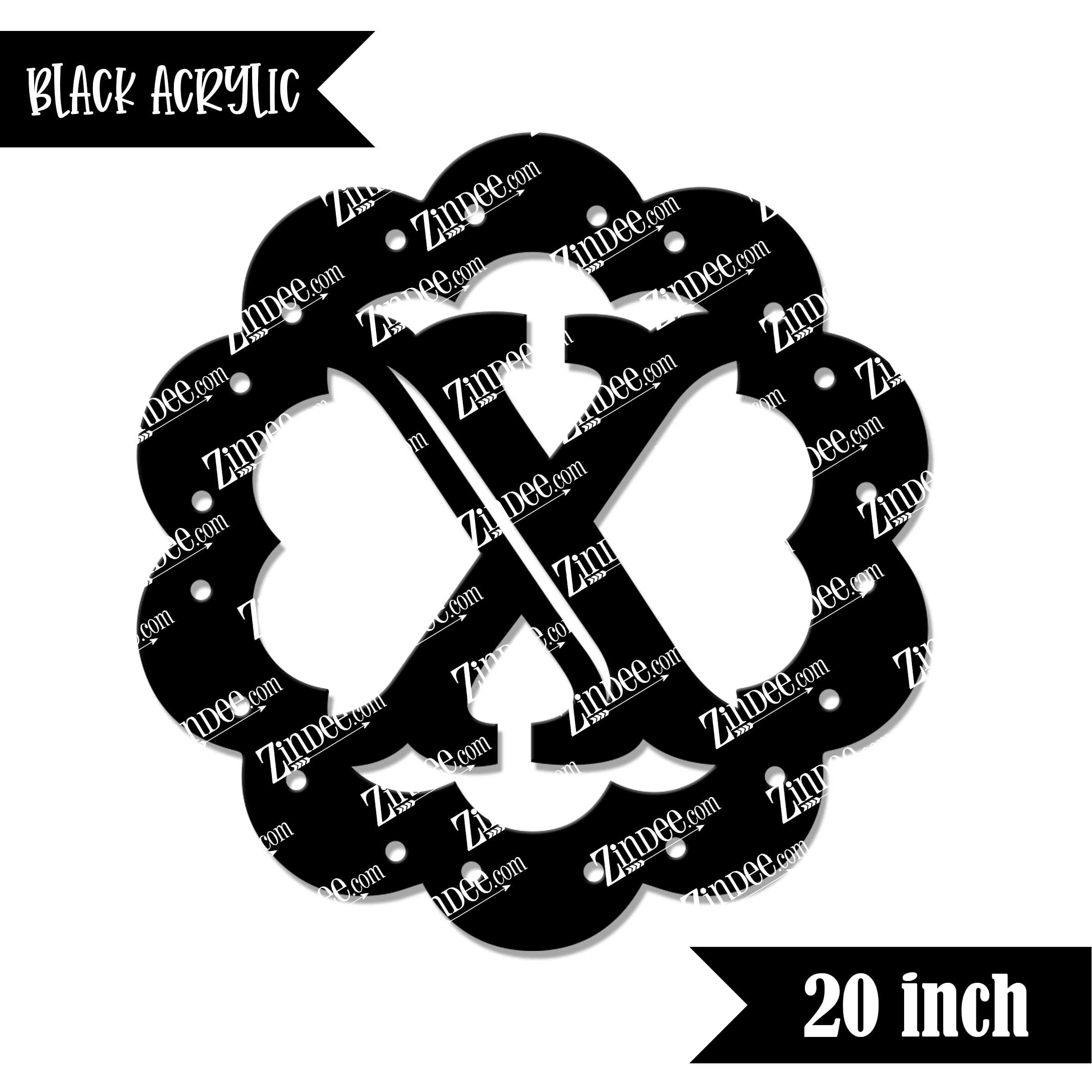 Scallop "X" (Black 20")