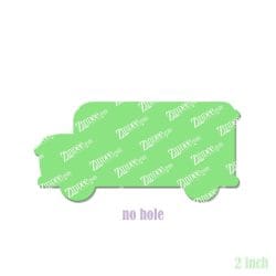 Alternative view of School Bus – Acrylic Badge Reel Blank (2") No Hole | Optional Sticker or UV DTF