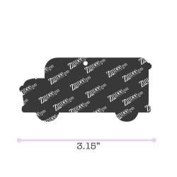 Alternative view of School Bus – Acrylic Keychain Blank (3") | Optional Sticker or UV DTF