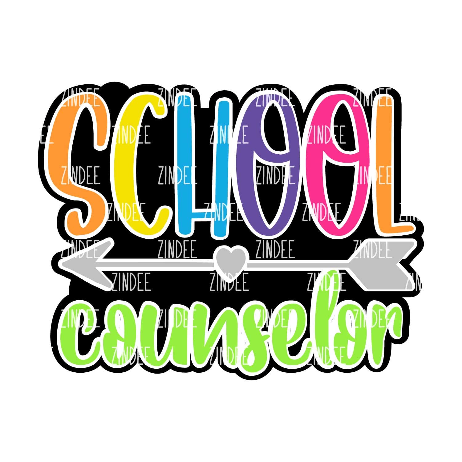 School Counselor Acrylic Blank- Sticker- UV DTF (2 inch) NO HOLE