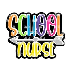 School Nurse – Acrylic Badge Reel Blank (2") No Hole | Optional Sticker or UV DTF