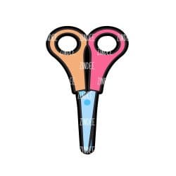 Alternative view of School Scissors .6 inch (shaker filler) NO HOLE (10 Pack)