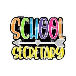 School Secretary – Acrylic Badge Reel Blank (2") No Hole | Optional Sticker or UV DTF