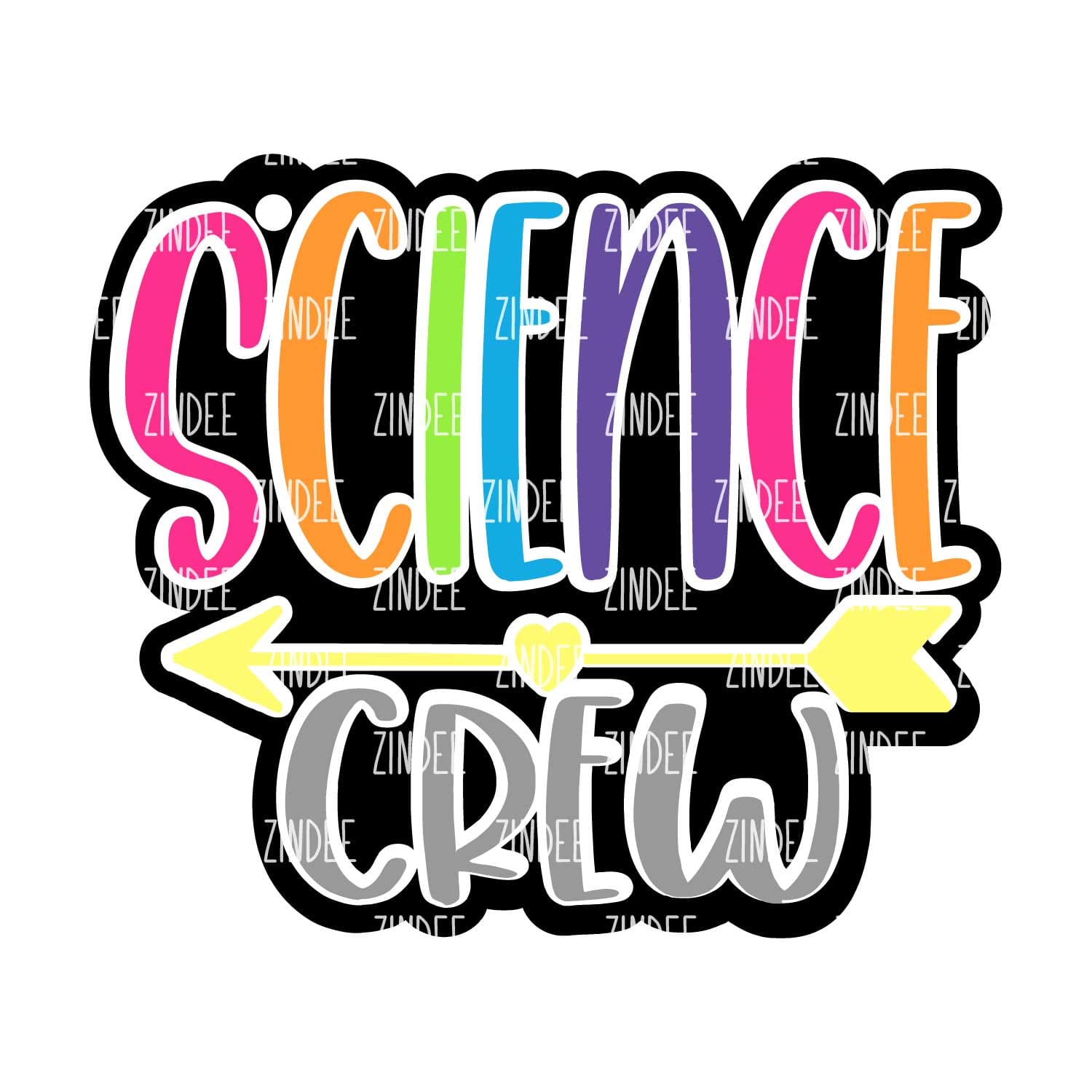 Science Crew Acrylic Blank- Sticker- UV DTF (2 inch) NO HOLE